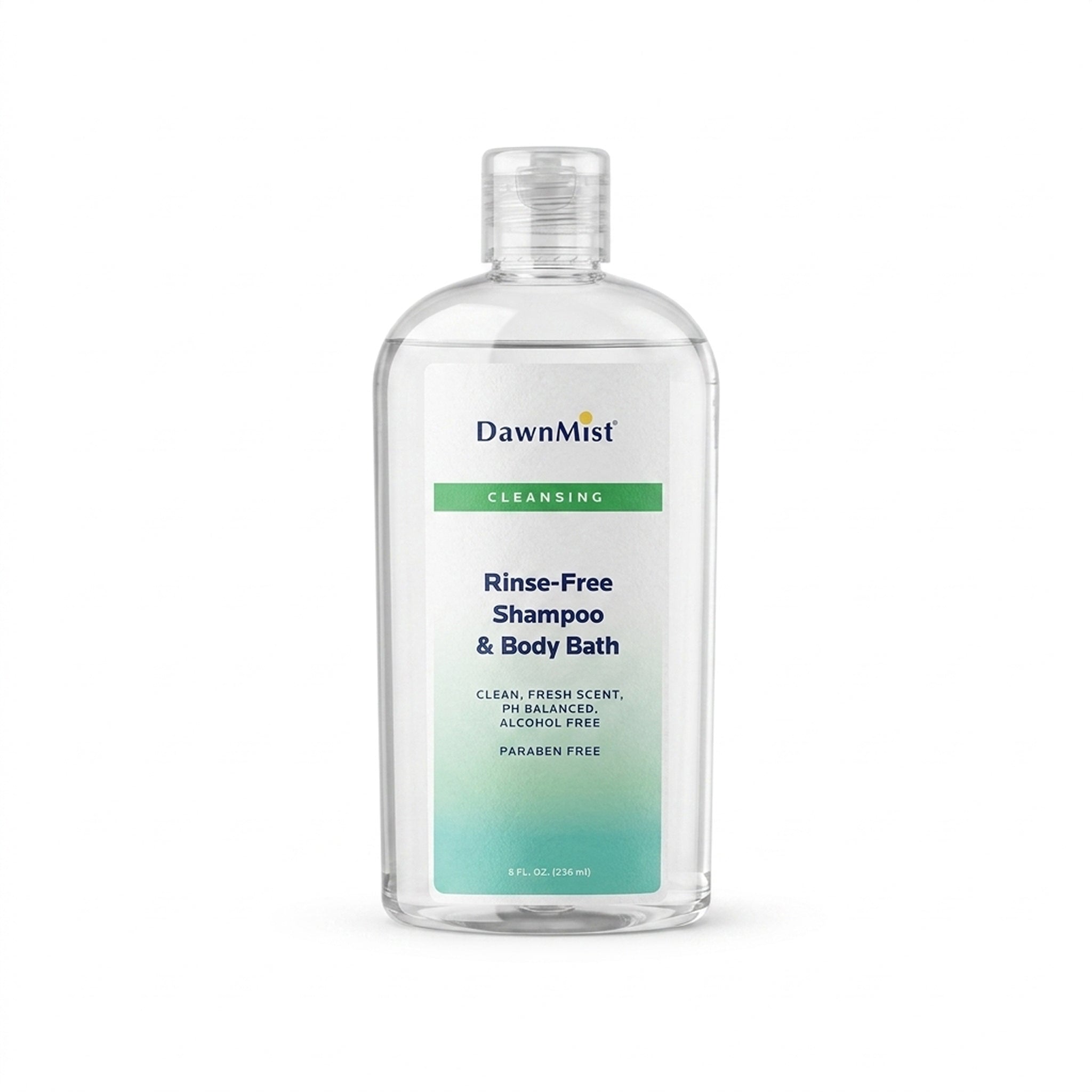 Dawn Mist No-Rinse Shampoo and Body Wash, Scented, 8 oz. Squeeze Bottle
