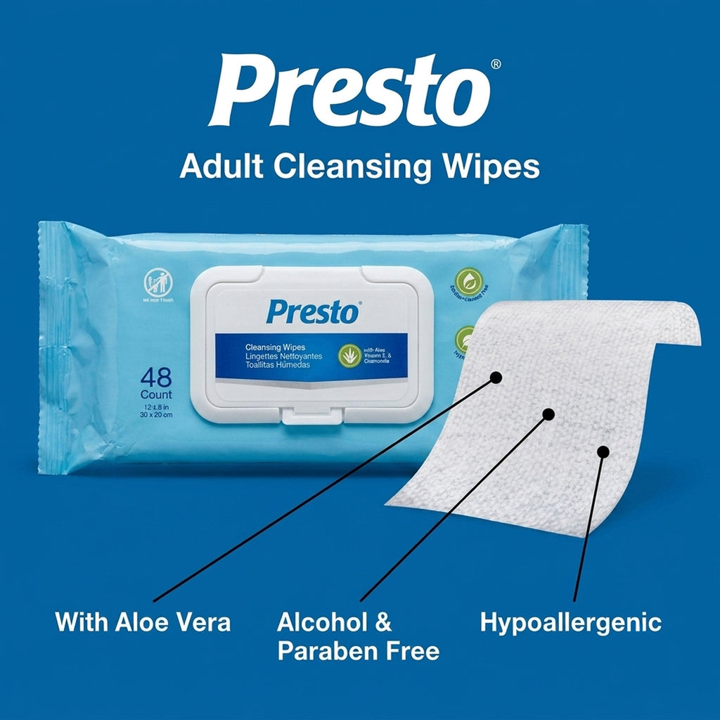Drylock Technologies Presto Disposable Adult Washcloth 12"x 8"