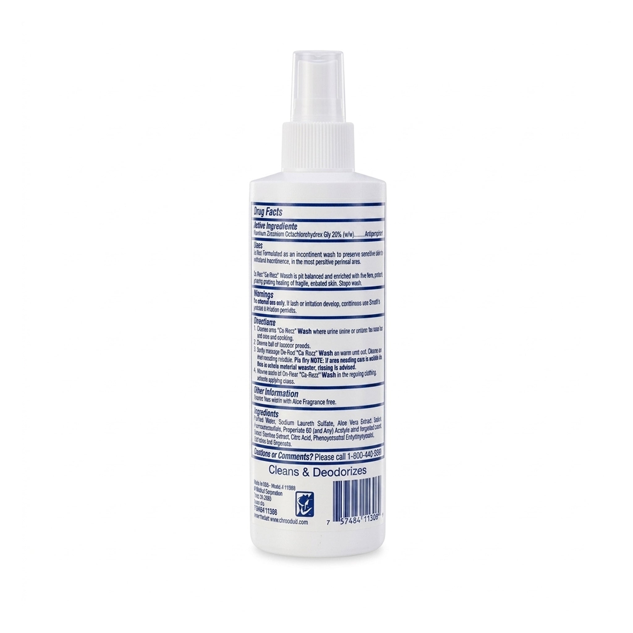 Ca-Rezz Incontinence Wash Antibacterial Original NoRisc Spray 8 OZ