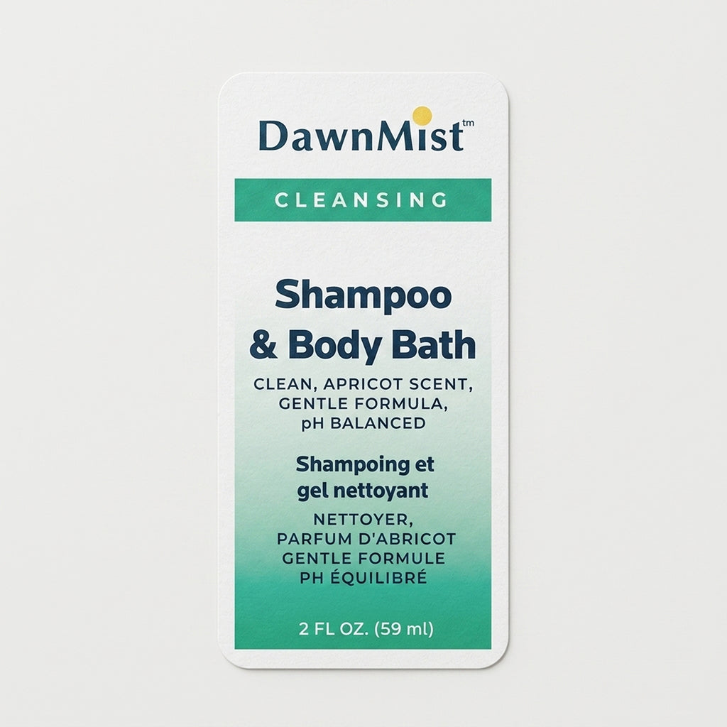 DawnMist Shampoo and Body Wash 8 oz. Flip Top Bottle