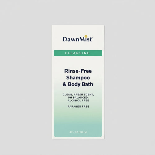 Dawn Mist No-Rinse Shampoo and Body Wash, Scented, 8 oz. Squeeze Bottle